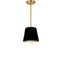 Dainolite 1 Light Oversized Drum Pendant Extra Small Black and Gold Shade ODR-XS-698