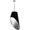 Dainolite 1 Light Slanted Tapered Drum Pendant Blk/Slv Shade ODS-1P-697