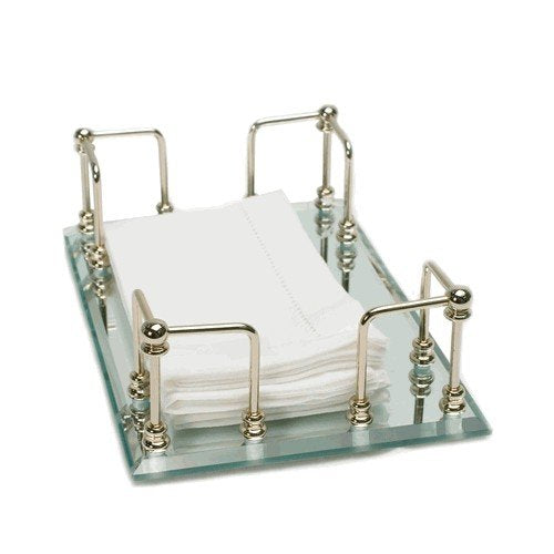 Mirrored Guest Towel Holder-Gold