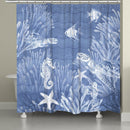 Laural Home Ocean Wave Sea Life Shower Curtain