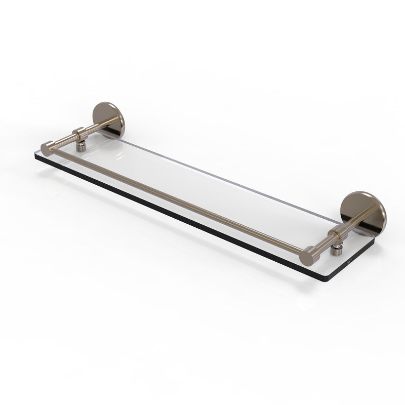 Allied Brass 22 Inch Tempered Glass Shelf with Gallery Rail P1000-1-22-GAL-PEW