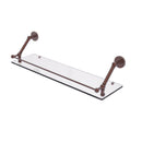 Allied Brass Prestige Skyline 30 Inch Floating Glass Shelf with Gallery Rail P1000-1-30-GAL-CA