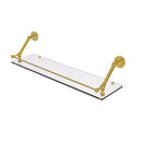 Allied Brass Prestige Skyline 30 Inch Floating Glass Shelf with Gallery Rail P1000-1-30-GAL-PB