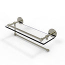 Allied Brass Prestige Skyline Collection Paper Towel Holder with 16 Inch Gallery Glass Shelf P1000-1PT-16-GAL-PNI