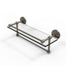 Allied Brass 16 Inch Gallery Glass Shelf with Towel Bar P1000-1TB-16-GAL-ABR