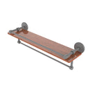 Allied Brass Montero Collection 22 Inch IPE Ironwood Shelf with Gallery Rail and Towel Bar P1000-1TB-22-GAL-IRW-GYM