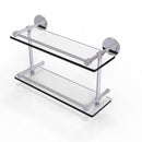 Allied Brass 16 Inch Tempered Double Glass Shelf with Gallery Rail P1000-2-16-GAL-PC