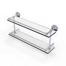 Allied Brass 22 Inch Tempered Double Glass Shelf with Gallery Rail P1000-2-22-GAL-PC