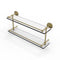 Allied Brass 22 Inch Tempered Double Glass Shelf with Gallery Rail P1000-2-22-GAL-SBR