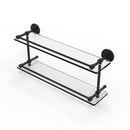 Allied Brass 22 Inch Tempered Double Glass Shelf with Gallery Rail P1000-2-22-GAL-VB