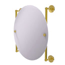 Allied Brass Prestige Skyline Collection Round Frameless Rail Mounted Mirror P1000-27-90-PB