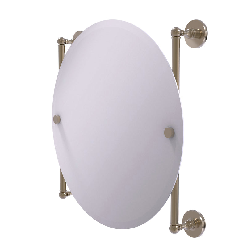 Allied Brass Prestige Skyline Collection Round Frameless Rail Mounted Mirror P1000-27-90-PEW