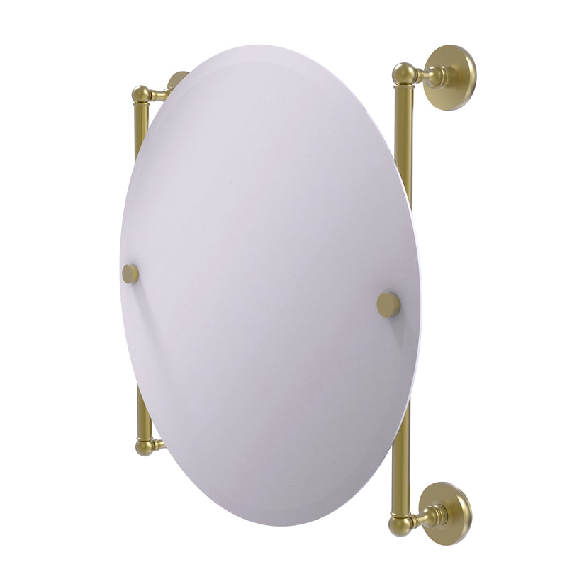 Allied Brass Prestige Skyline Collection Round Frameless Rail Mounted Mirror P1000-27-90-SBR