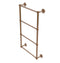 Allied Brass Prestige Skyline Collection 4 Tier 24 Inch Ladder Towel Bar with Twisted Detail P1000-28T-24-BBR