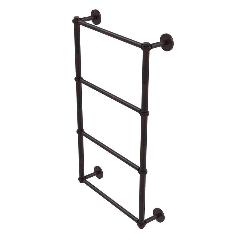 Allied Brass Prestige Skyline Collection 4 Tier 30 Inch Ladder Towel Bar with Twisted Detail P1000-28T-30-VB