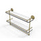 Allied Brass 22 Inch Gallery Double Glass Shelf with Towel Bar P1000-2TB-22-GAL-SBR