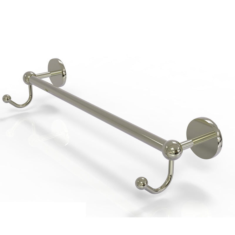 Allied Brass Prestige Skyline Collection 18 Inch Towel Bar with Integrated Hooks P1000-41-18-HK-PNI