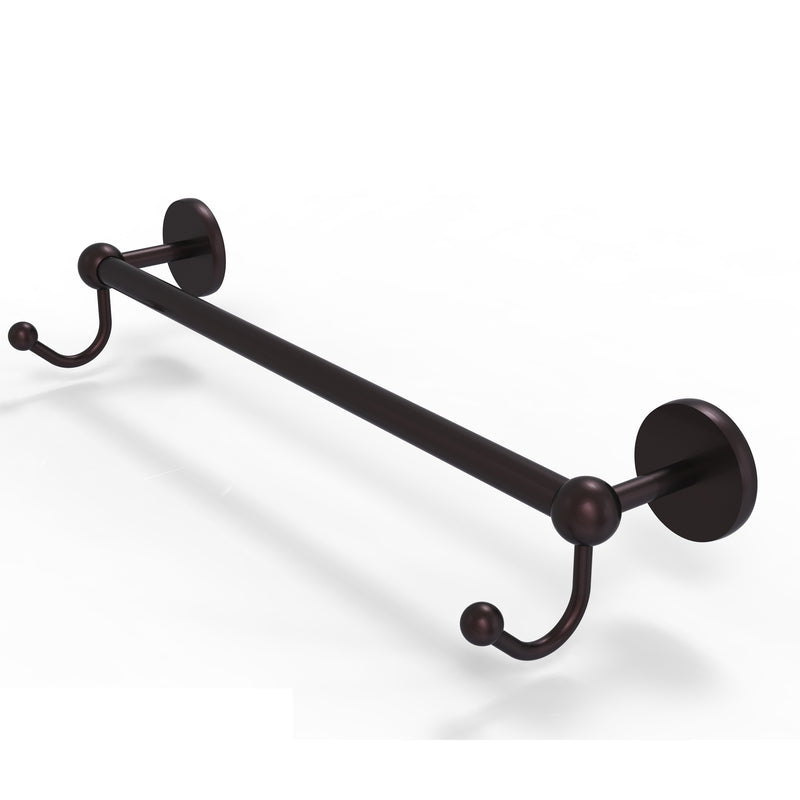 Allied Brass Prestige Skyline Collection 24 Inch Towel Bar with Integrated Hooks P1000-41-24-HK-ABZ