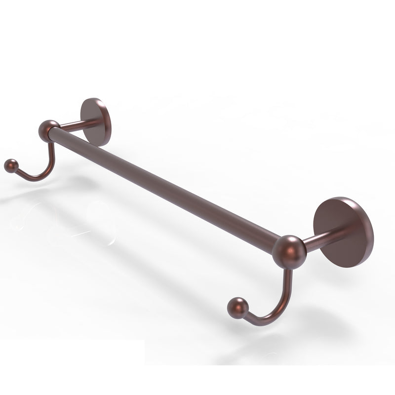 Allied Brass Prestige Skyline Collection 24 Inch Towel Bar with Integrated Hooks P1000-41-24-HK-CA