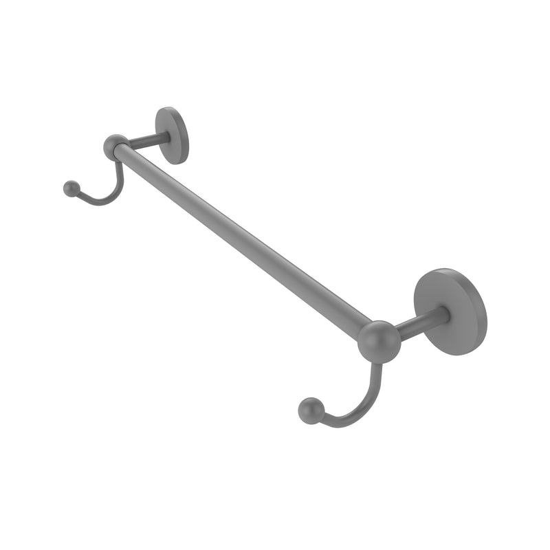 Allied Brass Prestige Skyline Collection 24 Inch Towel Bar with Integrated Hooks P1000-41-24-HK-GYM