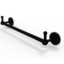 Allied Brass Prestige Skyline Collection 24 Inch Towel Bar with Integrated Hooks P1000-41-24-PEG-BKM