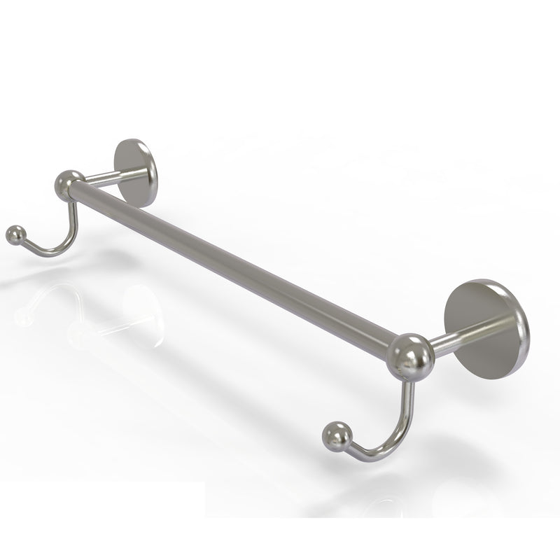 Allied Brass Prestige Skyline Collection 30 Inch Towel Bar with Integrated Hooks P1000-41-30-HK-SN