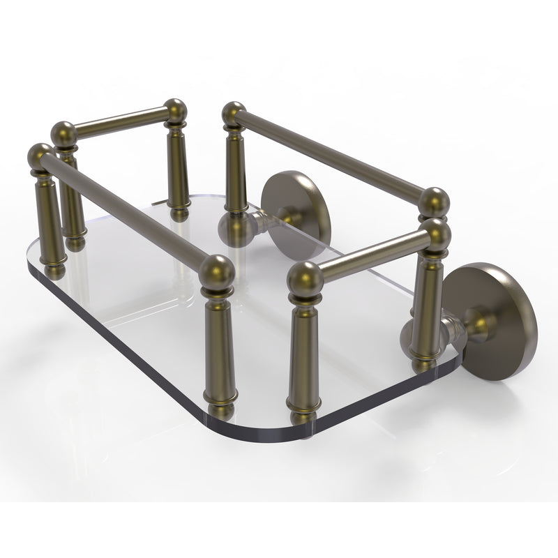 Allied Brass Prestige Skyline Collection Wall Mounted Glass Guest Towel Tray P1000-GT-5-ABR