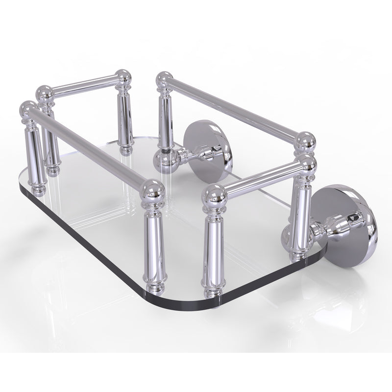Allied Brass Prestige Skyline Collection Wall Mounted Glass Guest Towel Tray P1000-GT-5-PC