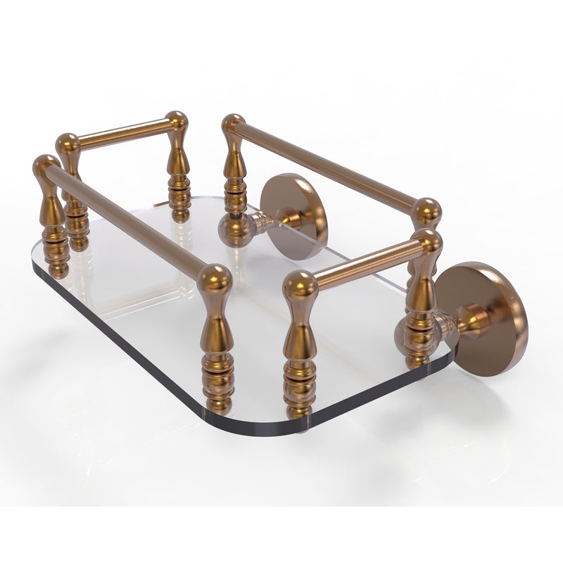 Allied Brass Prestige Skyline Collection Wall Mounted Glass Guest Towel Tray P1000-GT-6-BBR