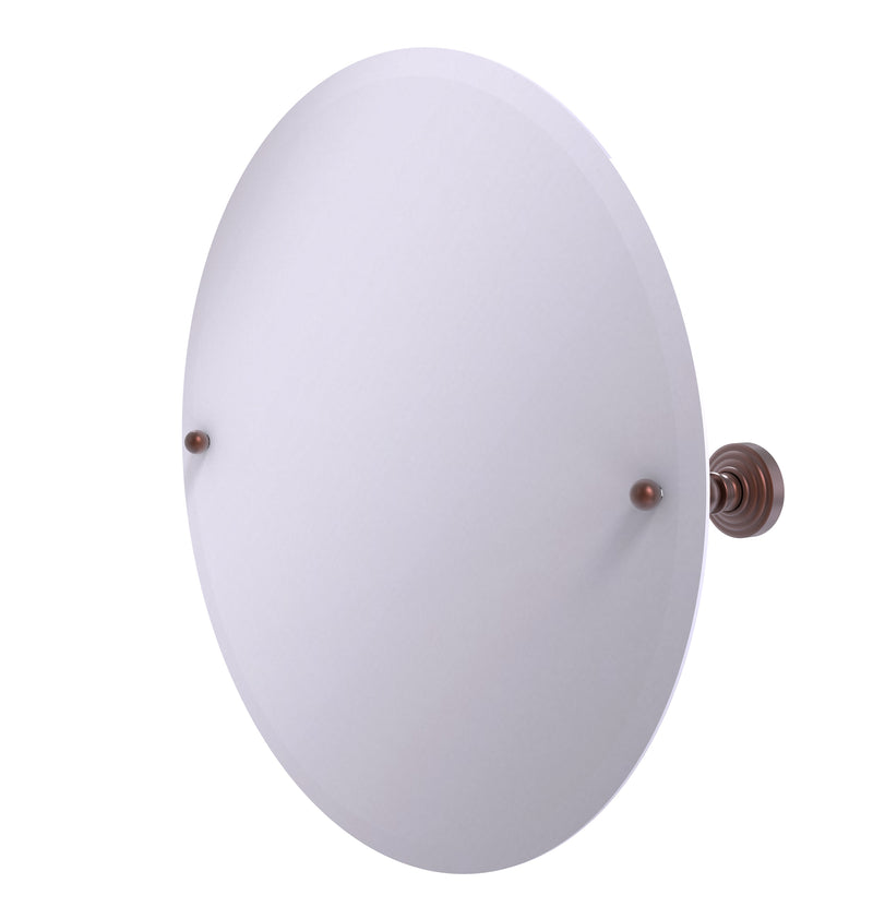 Allied Brass Frameless Round Tilt Mirror with Beveled Edge P1090-CA