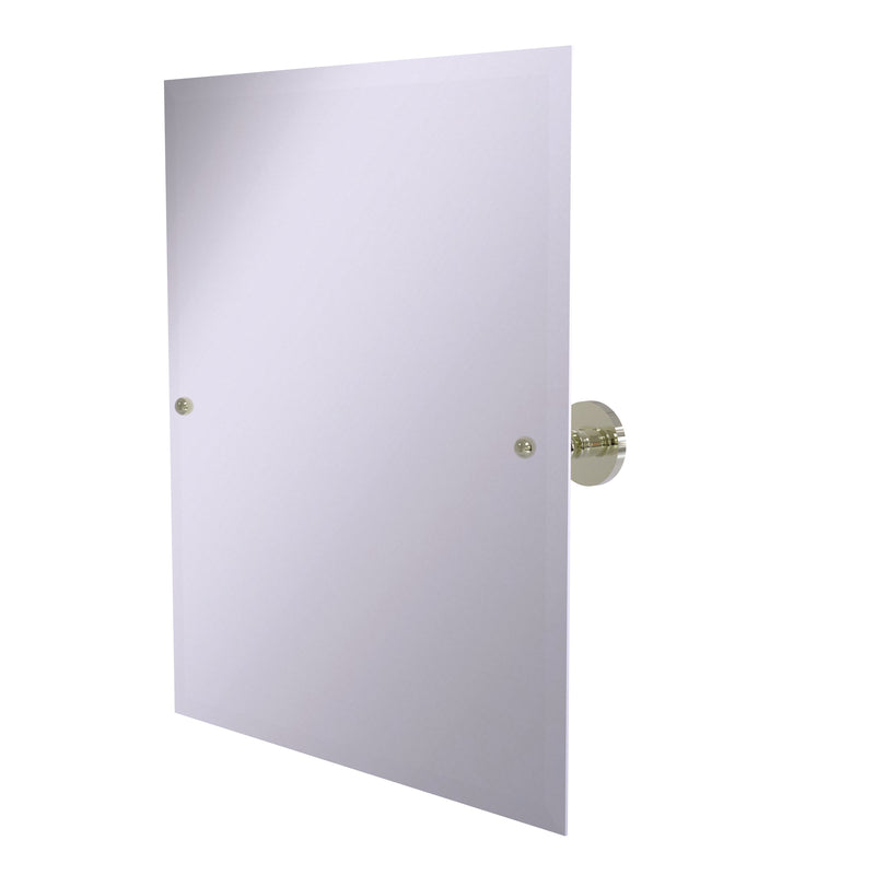 Allied Brass Prestige Skyline Collection Frameless Rectangular Tilt Mirror with Beveled Edge P1092-PNI