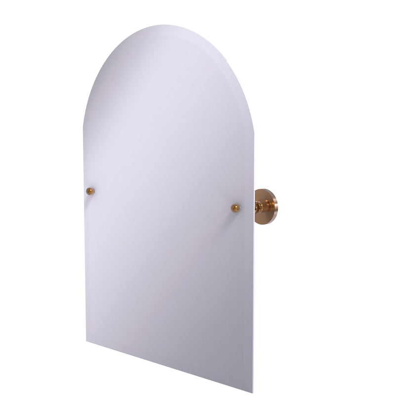 Allied Brass Prestige Skyline Collection Frameless Arched Top Tilt Mirror with Beveled Edge P1094-BBR