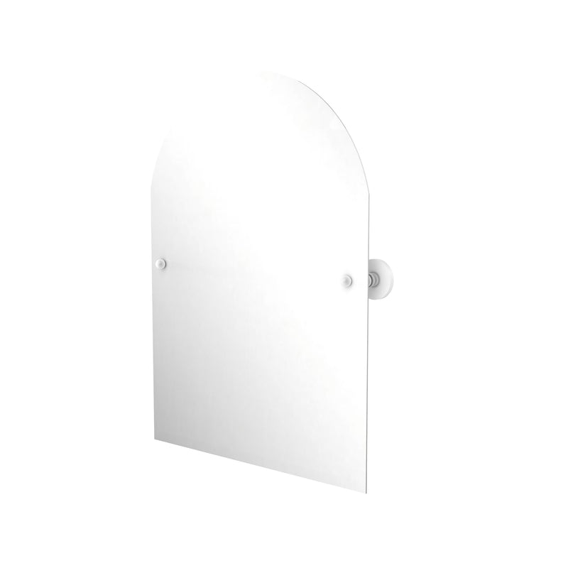 Allied Brass Prestige Skyline Collection Frameless Arched Top Tilt Mirror with Beveled Edge P1094-WHM