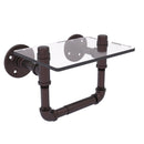 Allied Brass Pipeline Collection Toilet Tissue Holder with Glass Shelf P-130-TPGS-ABZ