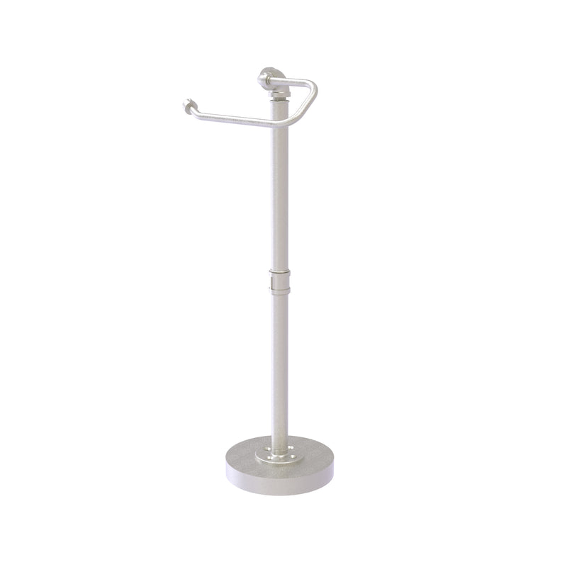 Allied Brass Pipeline Collection Free Standing Euro Style Toilet Tissue Stand P-180-FSETP-SN