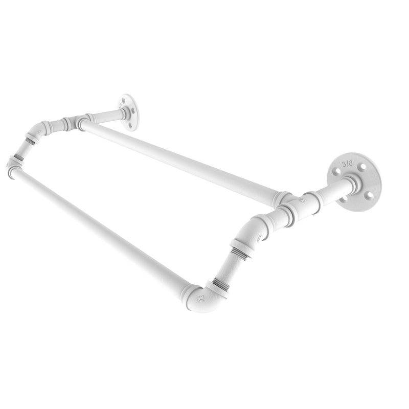 Allied Brass Pipeline Collection 36 Inch Double Towel Bar P-220-36-DTB-WHM