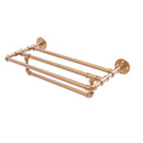 Allied Brass Pipeline Collection 36 Inch Wall Mounted Towel Shelf with Towel Bar P-240-36-TSTB-BBR
