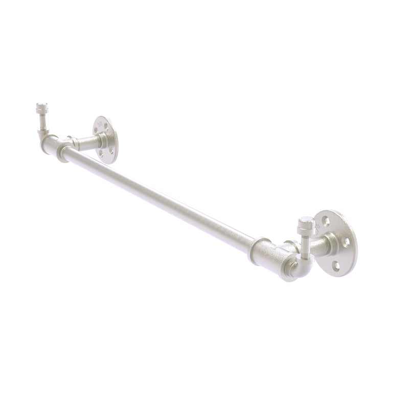 Allied Brass Pipeline Collection 18 Inch Towel Bar with Integrated Hooks P-250-18-TBHK-SN