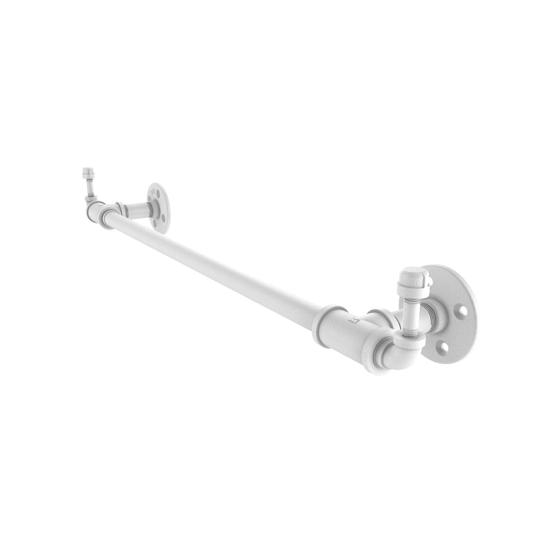 Allied Brass Pipeline Collection 24 Inch Towel Bar with Integrated Hooks P-250-24-TBHK-WHM
