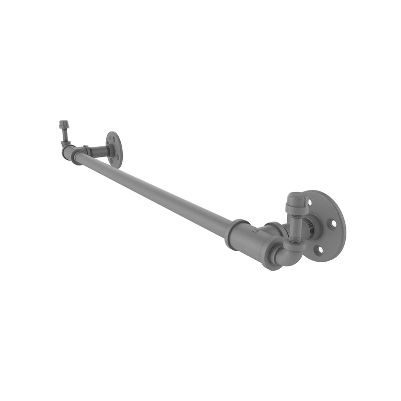 Allied Brass Pipeline Collection 30 Inch Towel Bar with Integrated Hooks P-250-30-TBHK-GYM