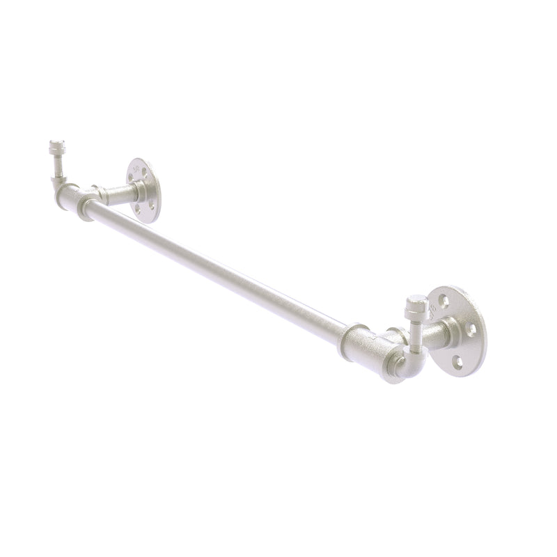 Allied Brass Pipeline Collection 30 Inch Towel Bar with Integrated Hooks P-250-30-TBHK-SN