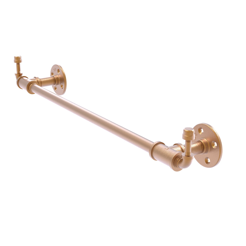 Allied Brass Pipeline Collection 36 Inch Towel Bar with Integrated Hooks P-250-36-TBHK-BBR