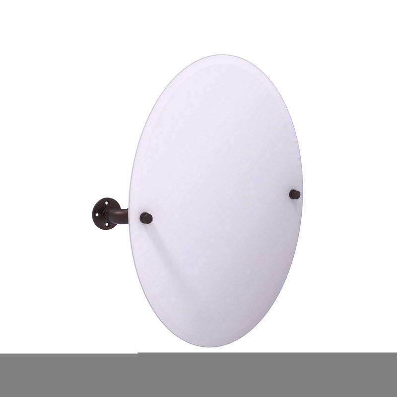Allied Brass Pipeline Collection Frameless Oval Wall Mounted Tilt Mirror P-350-TM91-ABZ