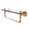 Allied Brass Pipeline Collection 16 Inch Glass Shelf with Towel Bar P-410-16-GSTB-BBR