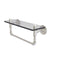 Allied Brass Pipeline Collection 16 Inch Glass Shelf with Towel Bar P-410-16-GSTB-SN