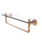 Allied Brass Pipeline Collection 22 Inch Glass Shelf with Towel Bar P-410-22-GSTB-BBR