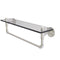 Allied Brass Pipeline Collection 22 Inch Glass Shelf with Towel Bar P-410-22-GSTB-SN