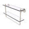 Allied Brass Pipeline Collection 22 Inch Doulbe Glass Shelf with Towel Bar P-430-22-DGSTB-SN