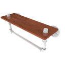 Allied Brass Pipeline Collection 16 Inch Ironwood Shelf with Towel Bar P-460-16-WSTB-WHM