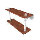 Allied Brass Pipeline Collection 16 Inch Ironwood Double Shelf P-470-16-DWS-WHM